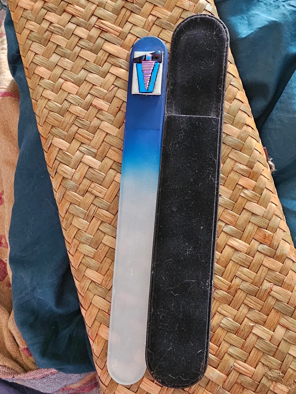Nail File Hand Crafted With Dichroic Gass - includes case